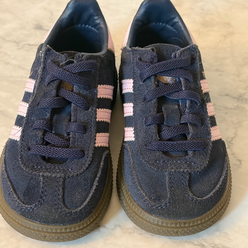 Adidas Kids Navy and Pink Sneakers